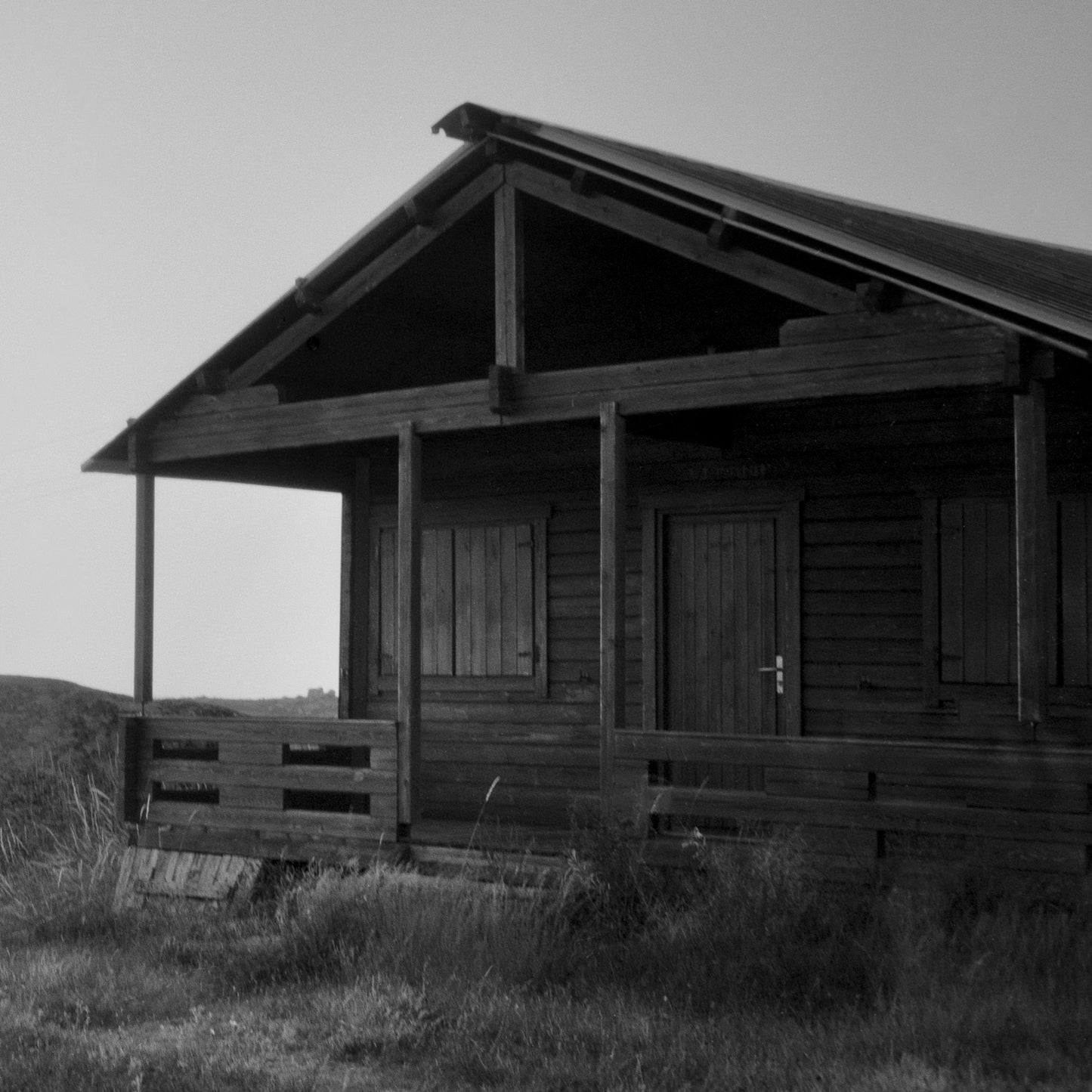 Cabin in the woods - Serene Black & White Print on Fine Art Paper
