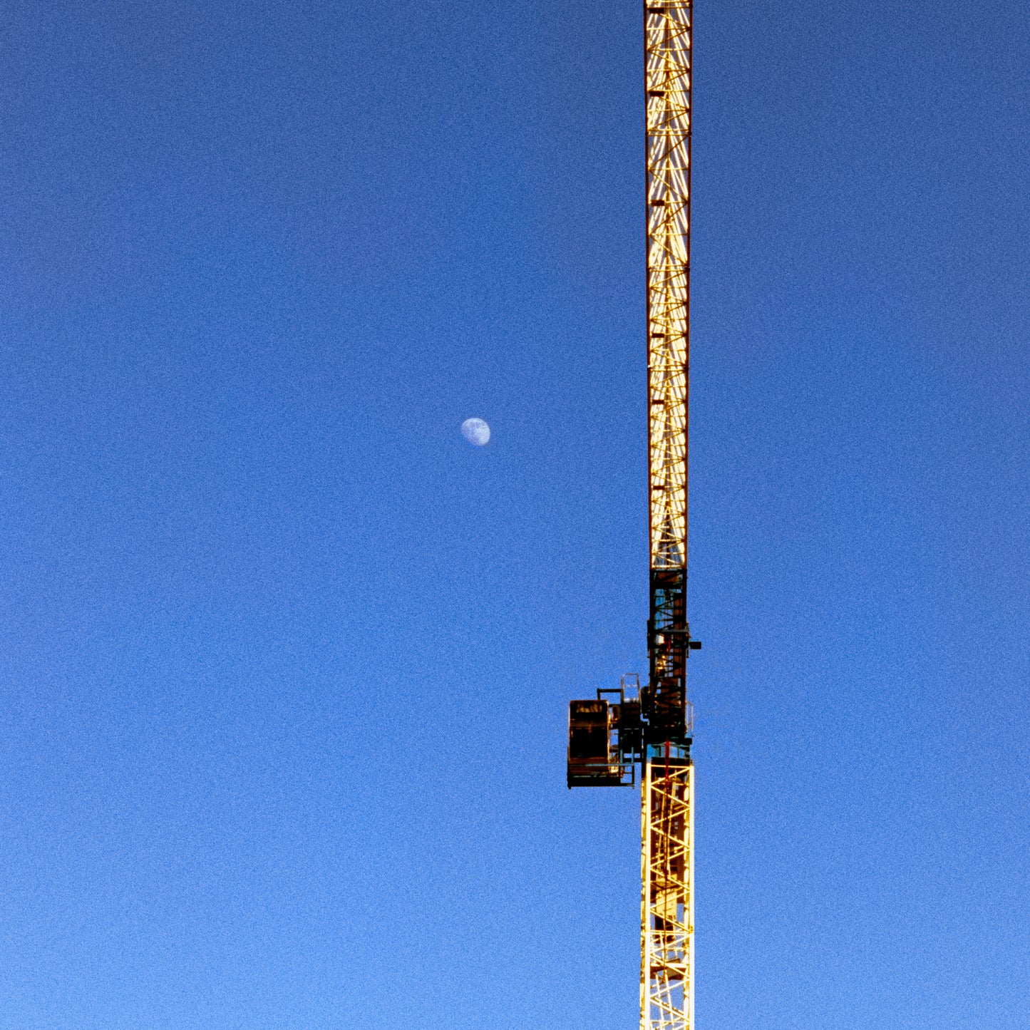 Moon Crane - Minimalist Urban Landscape | Premium Print on Fine Art Paper