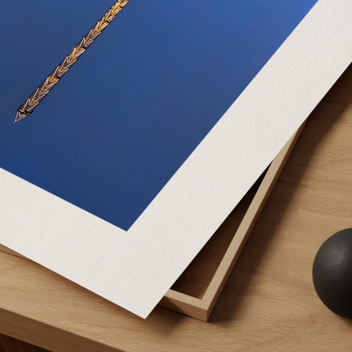 Moon Crane - Minimalist Urban Landscape | Premium Print on Fine Art Paper