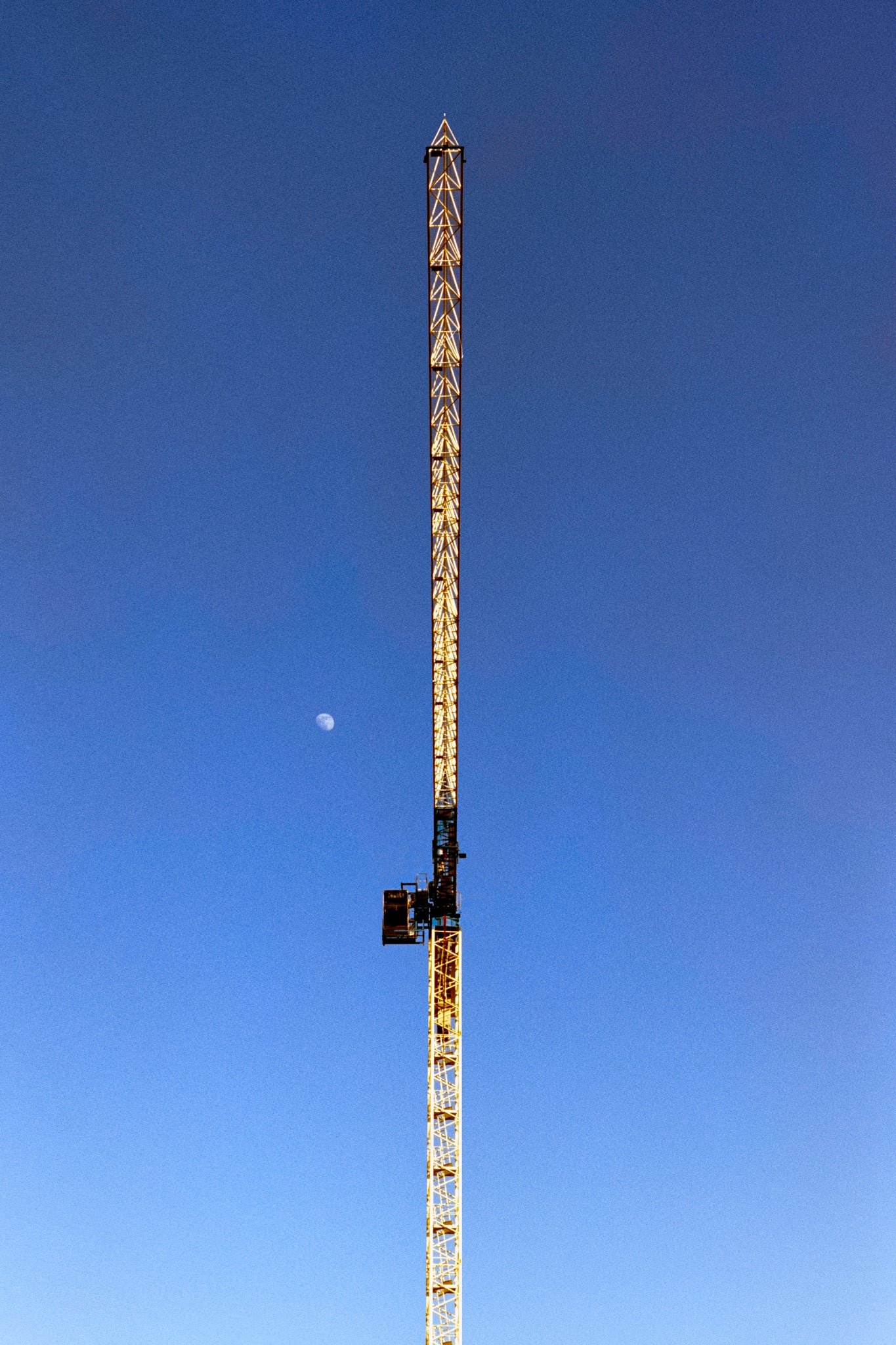 Moon Crane - Minimalist Urban Landscape | Premium Print on Fine Art Paper