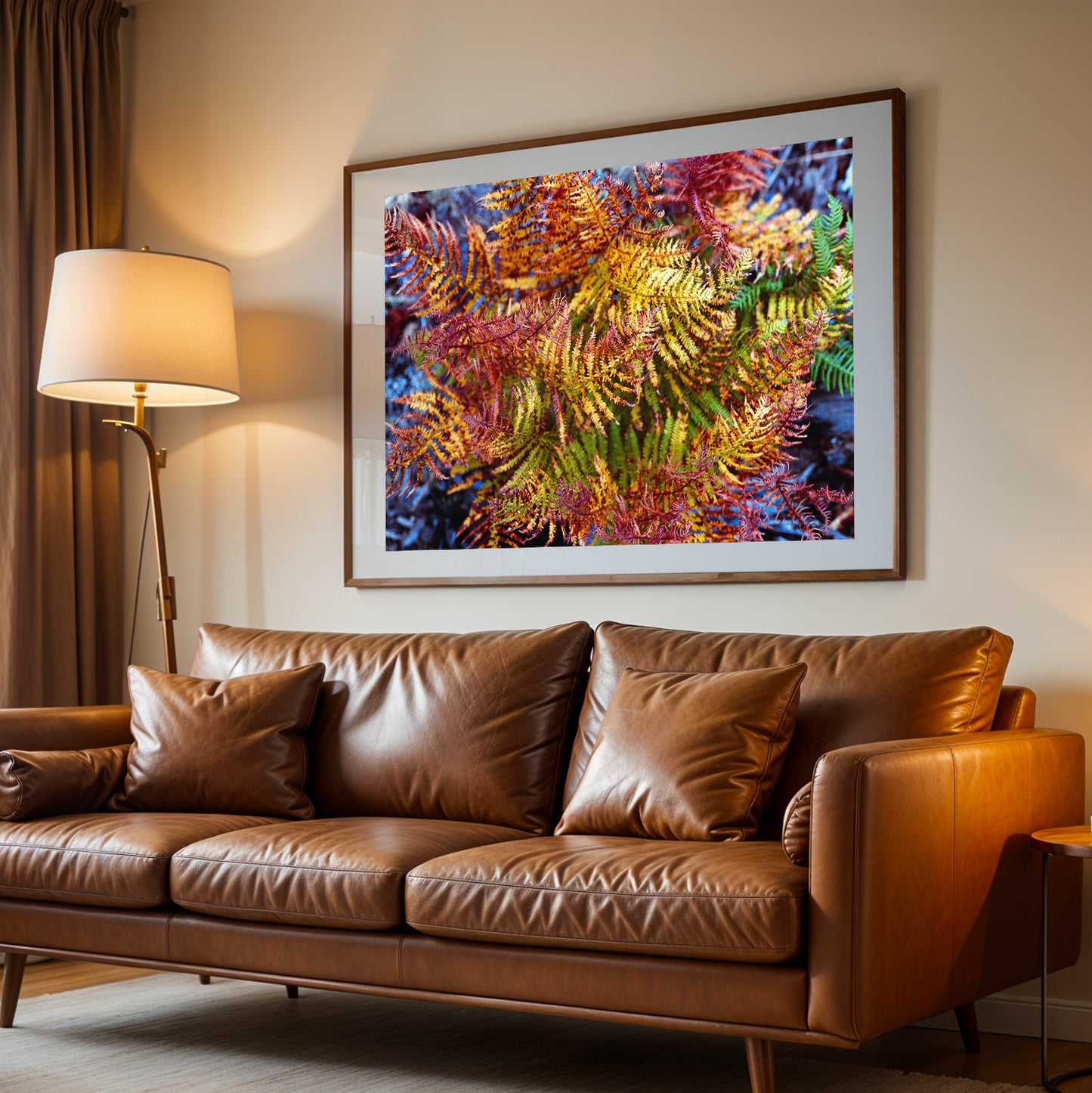 Painted Fern - Modern Colourful Nature High-Quality Photo Print