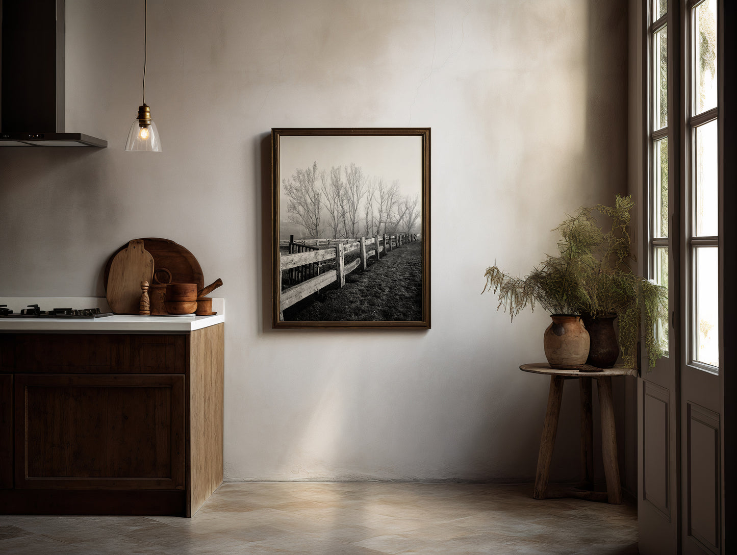 Fenced Trees - Limited Edition Print