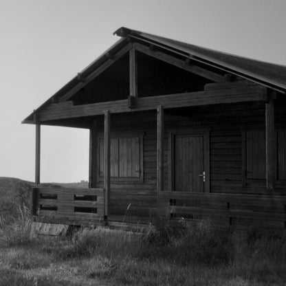 Cabin in the woods - Serene Black & White Print on Fine Art Paper