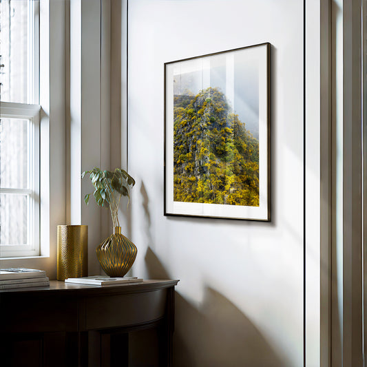 Misty Mountain - Dramatic Mountain Landscape Art Print